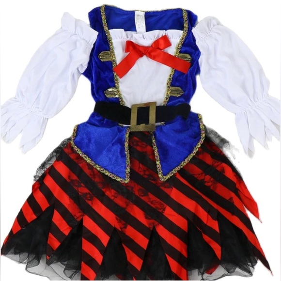 Halloween Girls Pirate Cosplay Pirate Costume with pirate hat - Picture 2 of 7